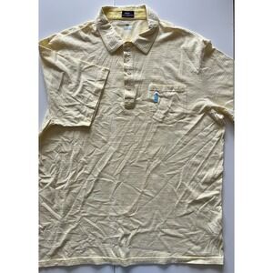 Johnnie-O West Coast‎ Prep Pocket Polo Shirt - Yellow/White - XXL